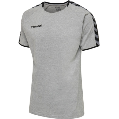 hummel Sport T-shirt hmlAUTHENTIC Training Tee (Cotton-Polyester Blend) Short Sleeve Grey Men