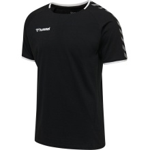 hummel Sport T-shirt hmlAUTHENTIC Training Tee (Cotton-Polyester Blend) Short Sleeve Black Men