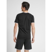 hummel Sport T-shirt hmlAUTHENTIC Training Tee (Cotton-Polyester Blend) Short Sleeve Black Men