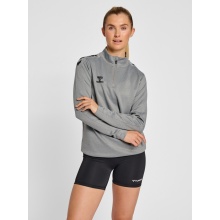 hummel Sport Long Sleeve Shirt hmlCORE XK Half-Zip Sweat (Polyester Sweat Fabric) Grey Women