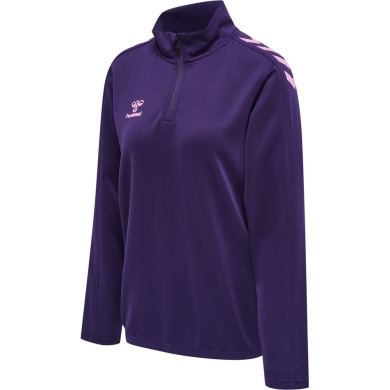 hummel Sport long-sleeved shirt hmlCORE XK Half-Zip Sweat (Polyester sweat fabric) purple Women