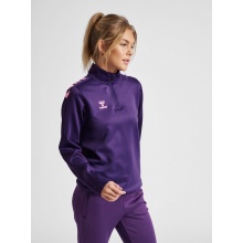 hummel Sport long-sleeved shirt hmlCORE XK Half-Zip Sweat (Polyester sweat fabric) purple Women