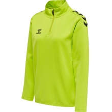 hummel Sport Long Sleeve Shirt hmlCORE XK Half-Zip Sweat (Polyester Sweat Fabric) lime green Women