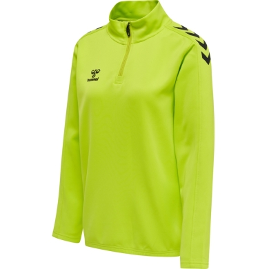 hummel Sport Long Sleeve Shirt hmlCORE XK Half-Zip Sweat (Polyester Sweat Fabric) lime green Women