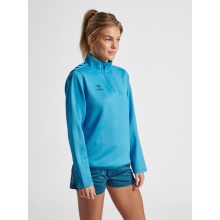 hummel Sport Long Sleeve Shirt hmlCORE XK Half-Zip Sweat (Polyester Sweat Fabric) Blue Women