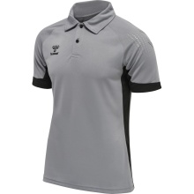 hummel Sport Polo hmlLEAD Functional (Mesh Material) Short Sleeve Grey/Black Men