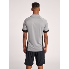 hummel Sport Polo hmlLEAD Functional (Mesh Material) Short Sleeve Grey/Black Men