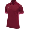 hummel Sport Polo hmlLEAD Functional (Mesh Material) Short Sleeve Bordeaux/Red Men