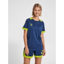 hummel Sport Shirt (Jersey) hmlLEAD Poly Jersey (Mesh Material) Short Sleeve Denim Blue Women