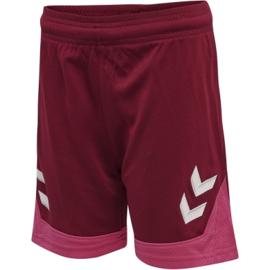 hummel Sports Shorts hmlLEAD Poly Shorts (Mesh Fabric, without side pockets) Short Bordeaux/Pink Children