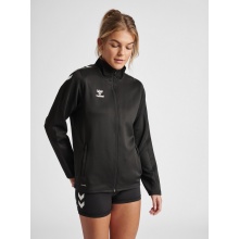 hummel Sport training jacket hmlCORE XK Poly Zip Sweat (polyester sweat fabric, front zipper) black women