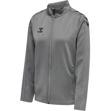 hummel Sport training jacket hmlCORE XK Poly Zip Sweat (polyester sweat fabric, front zipper) grey women