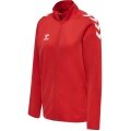 hummel Sport training jacket hmlCORE XK Poly Zip Sweat (Polyester sweat fabric, front zipper) red women