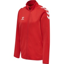 hummel Sport training jacket hmlCORE XK Poly Zip Sweat (Polyester sweat fabric, front zipper) red women