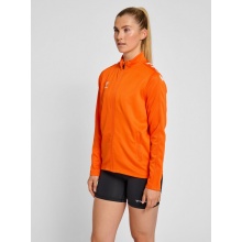 hummel Sport training jacket hmlCORE XK Poly Zip Sweat (polyester sweat fabric, front zipper) orange women