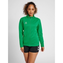 hummel Sport training jacket hmlCORE XK Poly Zip Sweat (polyester sweat fabric, front zipper) green women