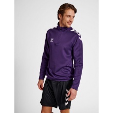 hummel Sport Long Sleeve Shirt hmlCORE XK Half-Zip Poly Sweat (Polyester Sweat Fabric) Purple/White Men