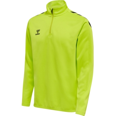 hummel Sport Long Sleeve Shirt hmlCORE XK Half-Zip Poly Sweat (Polyester Sweat Fabric) Lime Green Men