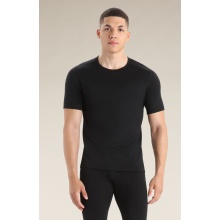 Icebreaker Underwear T-shirt 200 Oasis SS Crewe tight-fitting (Merino wool) black Men