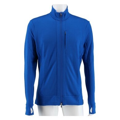 Icebreaker hiking/leisure jacket Quantum III Zip Jacket - Merino wool, fabric thickness 270 - lazurite blue Men