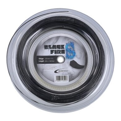 IsoSpeed Tennis String Black Fire S (Durability+Spin) 1.25mm black 200m roll