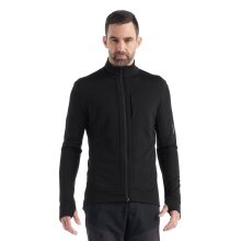 Icebreaker Hiking/Leisure Jacket Quantum III Zip Jacket - Merino Wool, Fabric Thickness 270 - Black Men