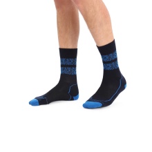 Icebreaker Hiking Sock Crew Hike+ Light Natural Summit - Merino Wool, durable, lightweight - dark blue Men