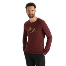 Icebreaker Underwear Long Sleeve 200 Oasis LS Crewe Last Run - Merino Wool, close-fitting - brown Men