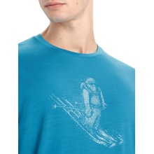 Icebreaker Hiking T-shirt Tech Lite II SS Skiing Yeti (100% Merino, Fabric Thickness 150 Ultralight) geo blue Men