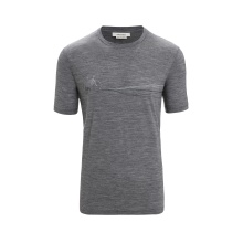 Icebreaker Hiking T-shirt Tech Lite II SS Cadence Paths (100% Merino, fabric thickness 150 Ultralight) grey Men