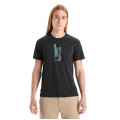 Icebreaker Wander-Tshirt Central Classic II SS Otter Paddle (50% Merino, Fabric Thickness 150 Ultralight) black Men