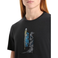 Icebreaker Wander-Tshirt Central Classic II SS Otter Paddle (50% Merino, Fabric Thickness 150 Ultralight) black Men