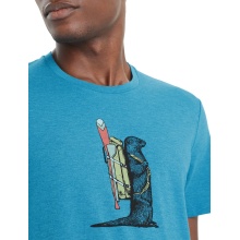 Icebreaker Wander-Tshirt Central Classic II SS Otter Paddle (50% Merino, Fabric Thickness 150 Ultralight) blue Men