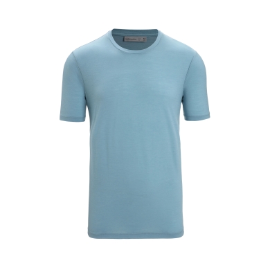 Icebreaker Hiking/Leisure Tshirt Tech Lite II (100% Wool, Fabric Thickness 150 Ultralight) Light Blue Men