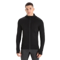 Icebreaker Hiking/Leisure Jacket Quantum III Zip Hoodie - Merino Wool, Fabric Weight 270 - Black Men