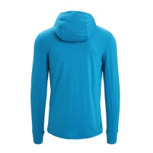 Icebreaker Hiking/Leisure Jacket Quantum III Zip Hoodie - Merino Wool, Fabric Weight 270 - Geo Blue Men