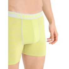 Icebreaker Boxer Shorts Anatomica Print (Merino Wool) Underwear Yellow/Grey Men