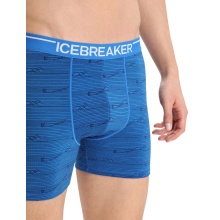 Icebreaker Boxershort Anatomica Print (Merino Wool) Underwear Lazurite Blue/Navy Blue Men