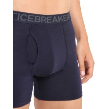 Icebreaker Boxershort Anatomica with Fly (Merino Wool) Underwear Navy Blue Men