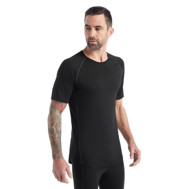 Icebreaker Underwear T-shirt 150 Zone SS Crewe BodyfitZone tight-fitting (Merino wool) black Men