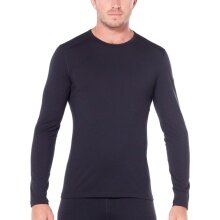 Icebreaker Underwear Long Sleeve 200 Oasis LS Crewe - Merino Wool, Slim Fit - Black Men