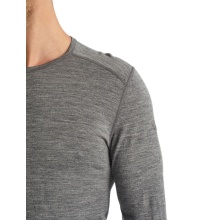 Icebreaker Underwear Long Sleeve 200 Oasis LS Crewe - Merino Wool, Slim Fit - Grey Men