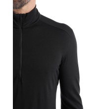 Icebreaker Underwear Long Sleeve Half-Zip 200 Oasis LS - Merino Wool, close-fitting - black Men