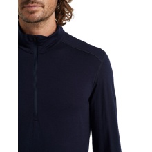 Icebreaker Underwear Long Sleeve Half-Zip 200 Oasis LS - Merino Wool, close-fitting - navy blue Men