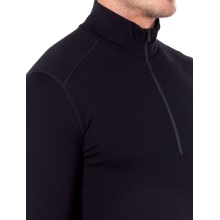 Icebreaker Underwear Thermo Long Sleeve Shirt 260 Tech Half-Zip - Merino Wool, close-fitting - black Men