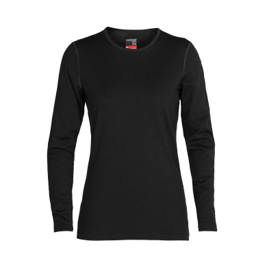 Icebreaker Underwear Thermal Long Sleeve 260 Tech Crewe - Merino Wool, close-fitting - black Women