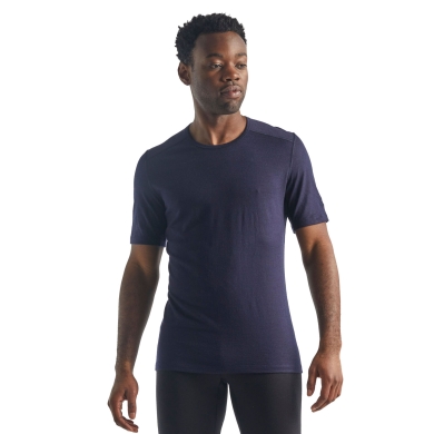 Icebreaker Underwear Tshirt 200 Oasis SS Crewe tight-fitting (Merino wool) navy blue Men