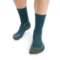 Icebreaker Hiking Sock Crew Hike+ Medium Cushion - Merino Wool, durable - blue-green Men - 1 Pair