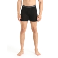 Icebreaker Boxer Shorts Anatomica Long (Merino Wool, longer cut) Underwear black Men