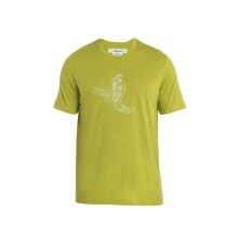 Icebreaker Hiking T-shirt Tech Lite II SS Skiing Yeti (100% Merino, fabric thickness 150 Ultralight) lime green Men